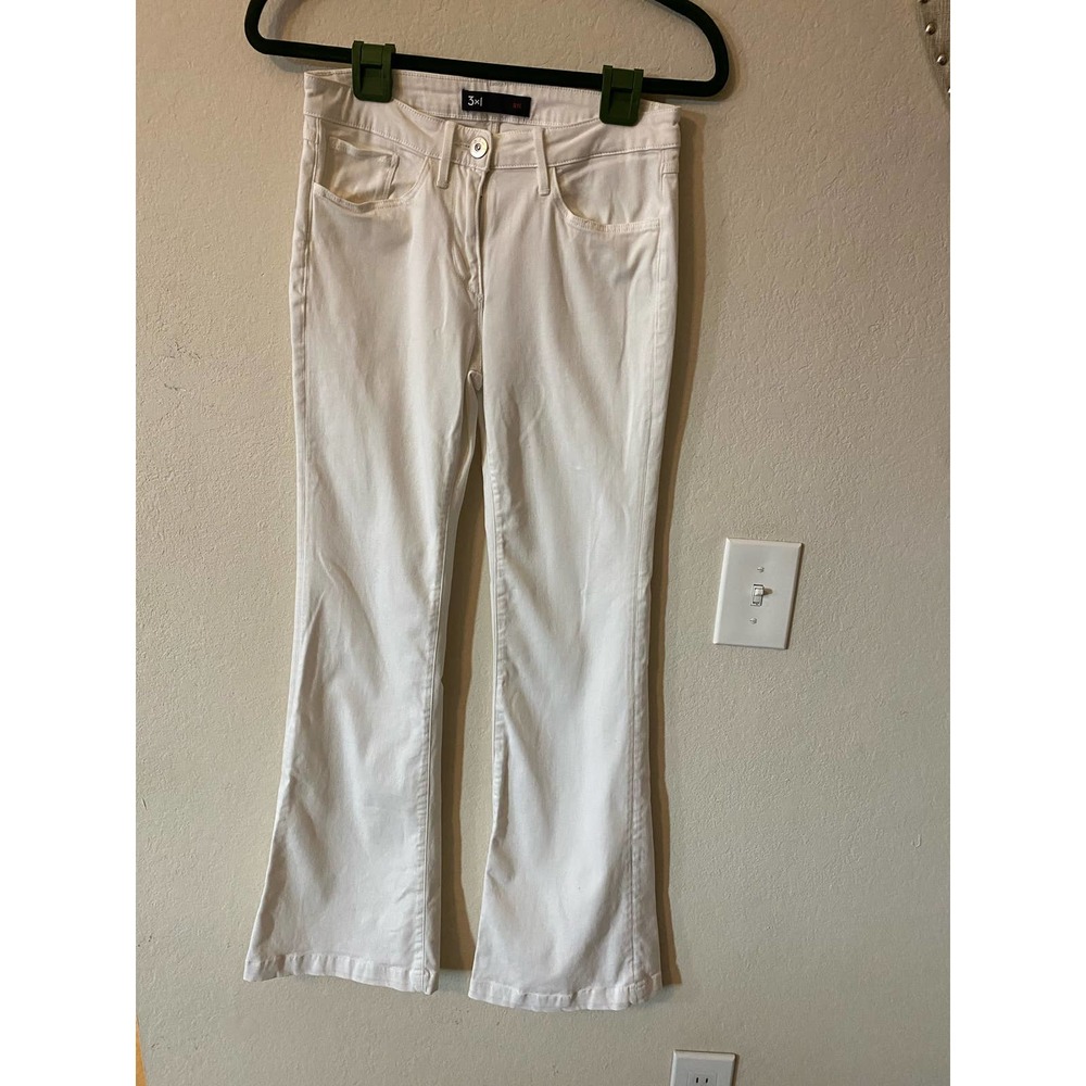 3x1 NYC White Flare Soft Jeans Size 26